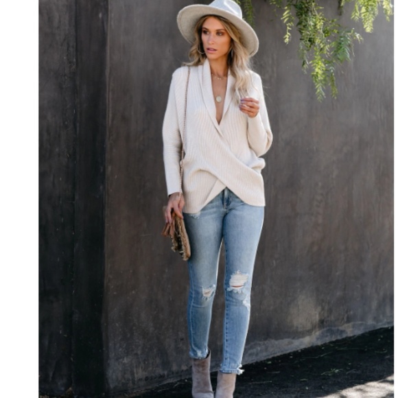 ARCHER Knit Wrap Sweater - Picture 5 of 8